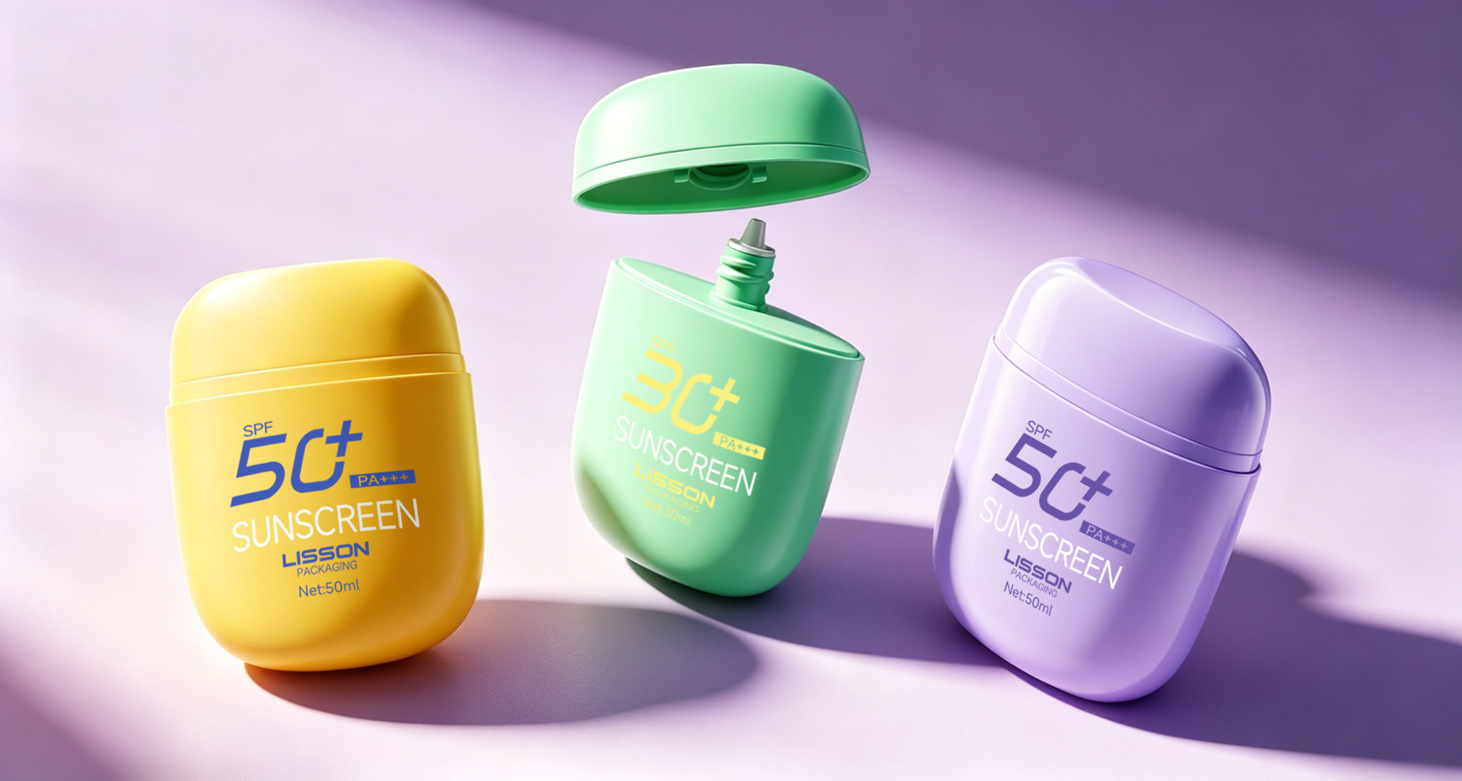 Bouteille de crème solaire