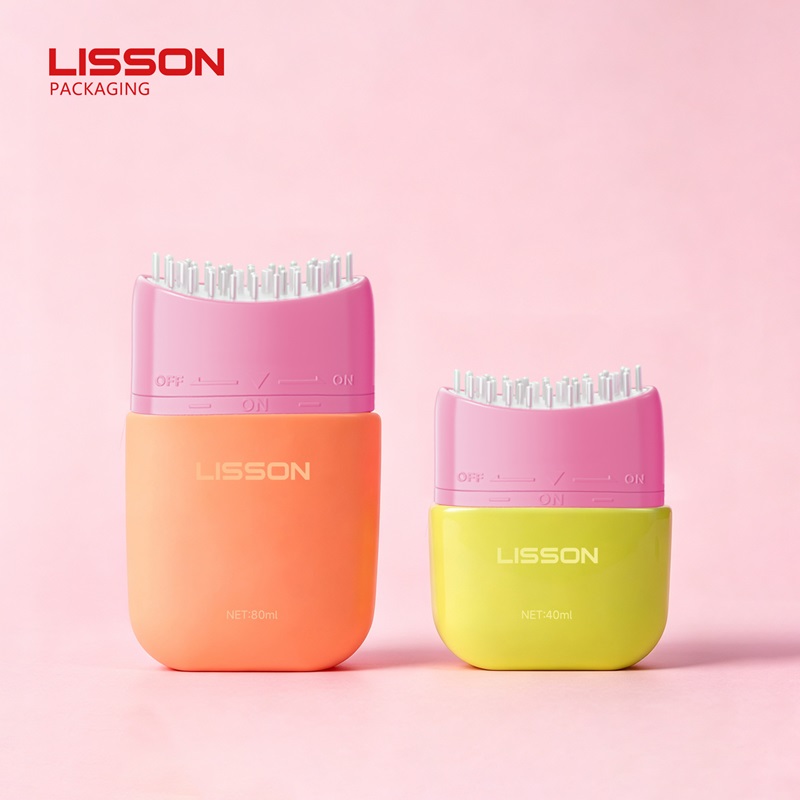 Hair Care Plastic Bottle with Comb Applicator