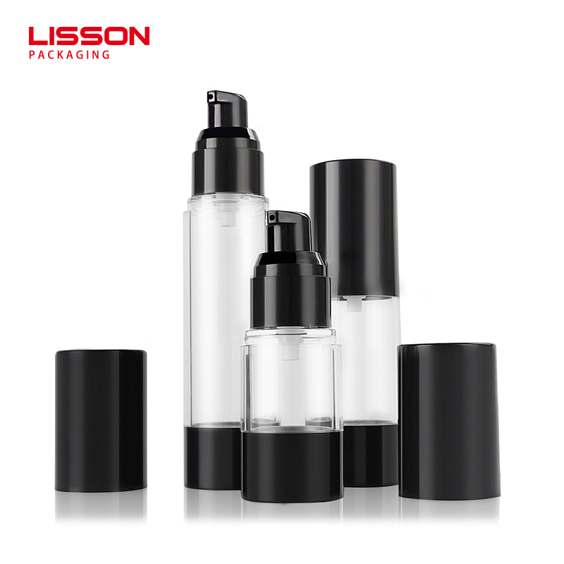 black essence oil airless pump bottle