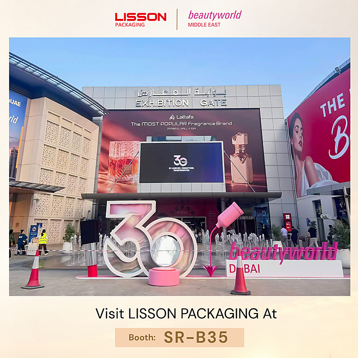 LISSON Packaging brille à Beautyworld Middle East 2026 : présentation de solutions complètes d’emballage cosmétique